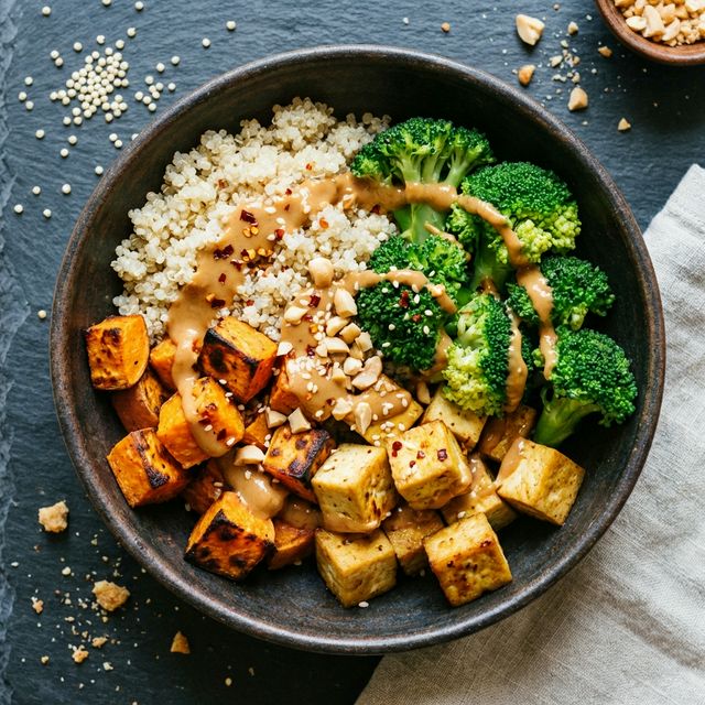 Buddha Bowl with Peanut Sauce