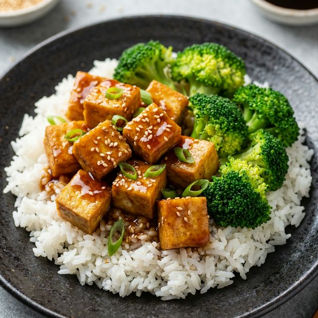 Teriyaki Tofu with Rice
